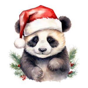 Noël Animal Clipart PNG, Bundle 15 JPG de haute qualité, Téléchargement numérique, Autocollants imprimables, Fabrication de cartes, Médias mixtes, Artisanat en papier numérique| 40
