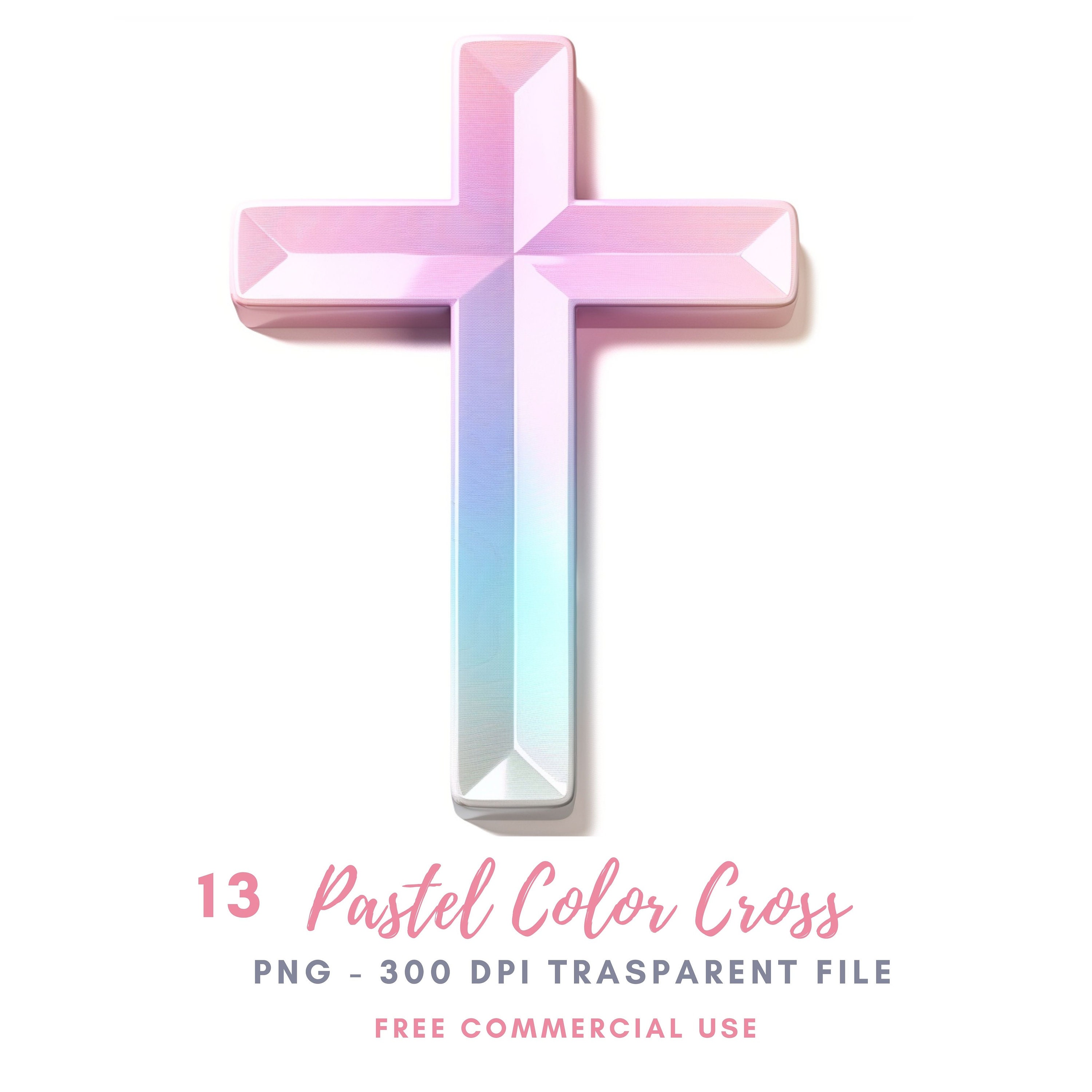 Pink Cross Clipart Bundle 13 High Quality Png,cross Watercolor ...