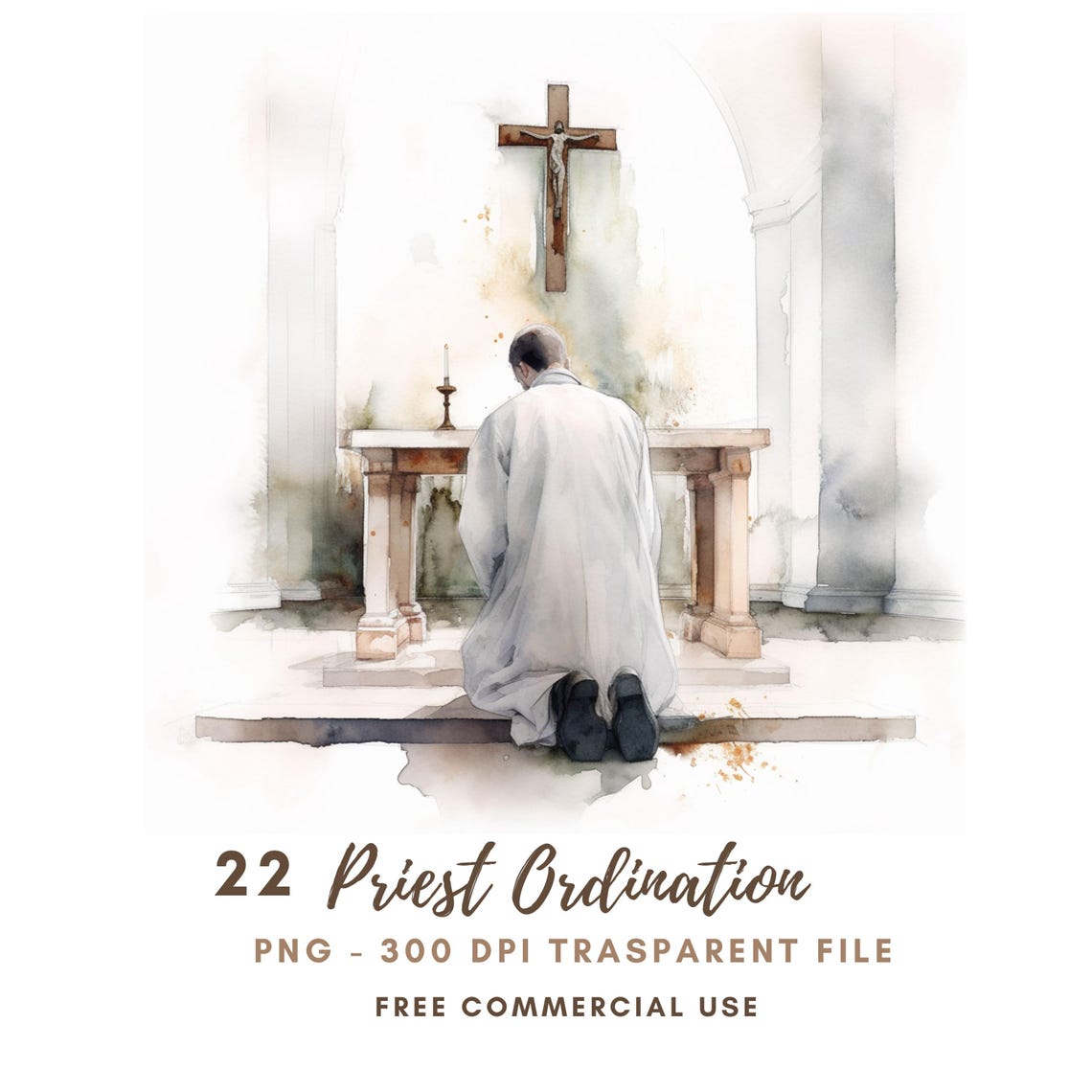 Priest Ordination Clipart Png,bundle 22 High Quality, Watercolor ...