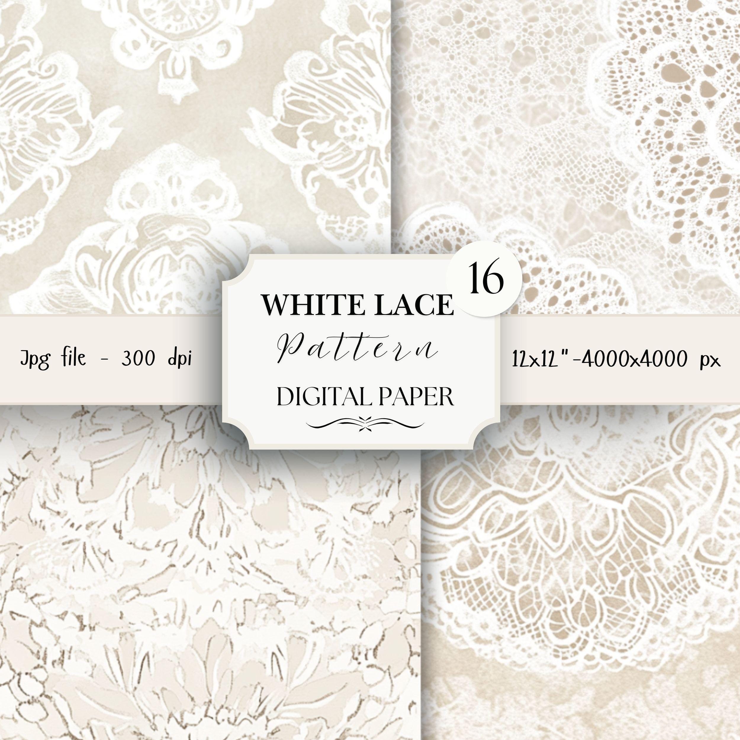 16 Hojas De Encaje Blanco Para Decoración - Ideal Para Bodas, Fiestas Y Scrapbooking