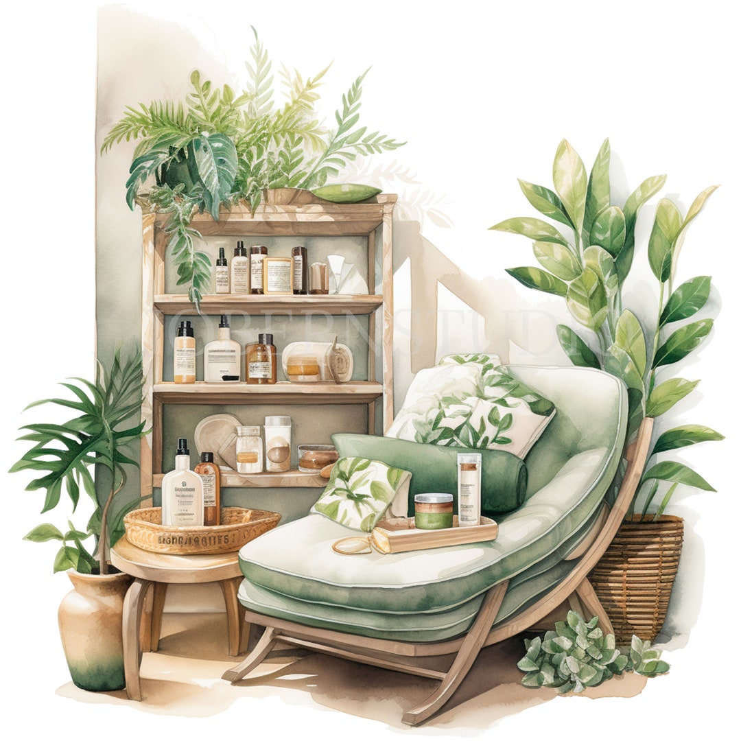 Green Spring Spa Clipart Png,bundle 17 High Quality,digital Download