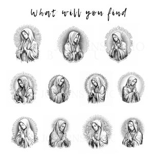 Virgin Mary Clipart,bundle 11 High Quality Png,holy Mary,printable ...