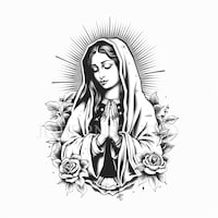 The Most Blessed Virgin Mary and Baby Jesus Custom Digital Oil Painting ...