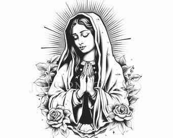 Virgin Mary Clipart,Bundle 15 High Quality PNG,Our Lady Guadalupe ,Digital Download,Card Making,Mixed Media,Digital Paper Craft| 94
