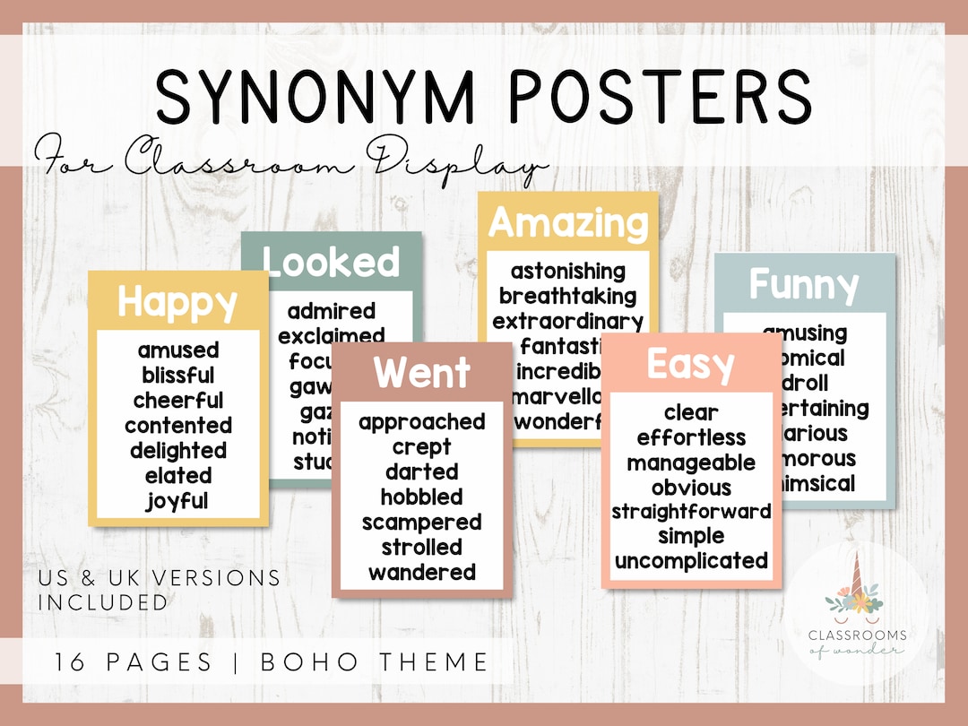 Synonym Posters Warm, Boho Palette Etsy