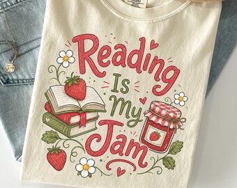 読書は私の大好物Tシャツ、新学期司書シャツ、識字教育教師Tシャツ、読書専門家へのギフト、本好きの教室、英語教師
