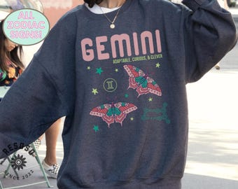 Retro Astrologie Sweatshirt: Vintage Sternzeichen Geschenk