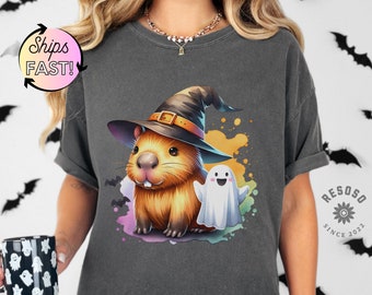 Comfort Colors Capybara Ghost Halloween T-Shirt