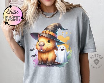 Comfort Colors Capybara Ghost Halloween T-Shirt