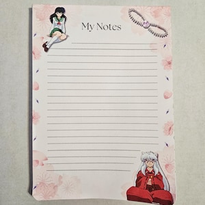 Inuyasha Notepad: 5x7, 50-Page Anime Stationery