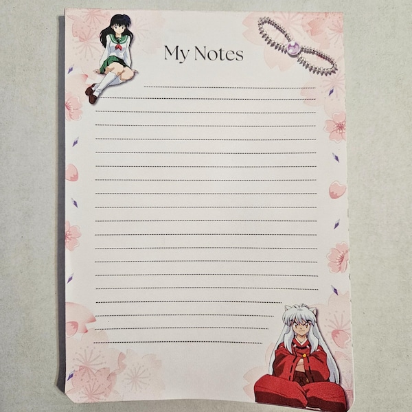 Inuyasha Notepad: 5x7, 50-Page Anime Stationery