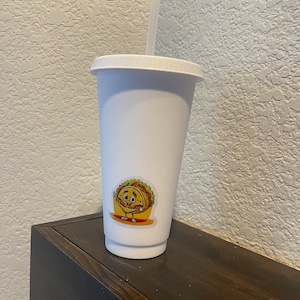 cartoon taco decal, taco sticker, Kiss-Cut Stickers