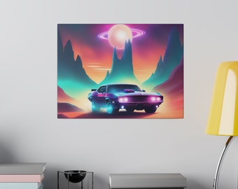 Science Fiction meets muscle car, Matte Canvas, Stretched, 0.75", wall art
