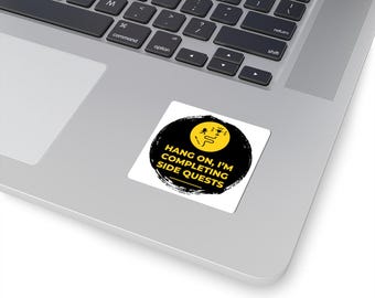 Gamer Stickers - Completing Side Quests I Am Not Procrastinating Decal, retro gamer