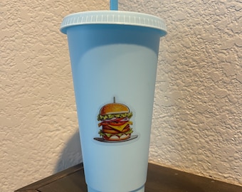 Hamburger decal, burger sticker, Kiss-Cut Stickers