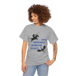 Ik stel niet uit Ik doe nevenmissies, gamercadeau, gamer-T-shirt, gamer-T-shirt, gamershirt