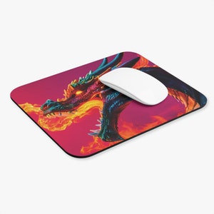 Drachen-Mauspad, Fantasy-Mauspad, Gamer-Pad (Rechteck)