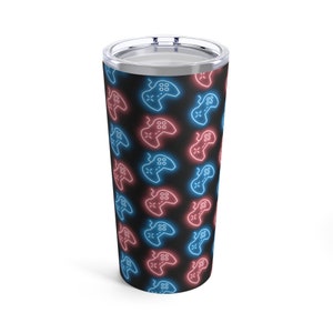 Gamer Tumbler 20oz, taza de juego, taza de café de controladores de juego
