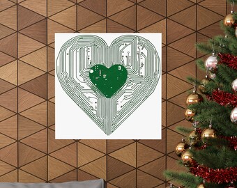 Circuit Heart, Technology Love Poster
