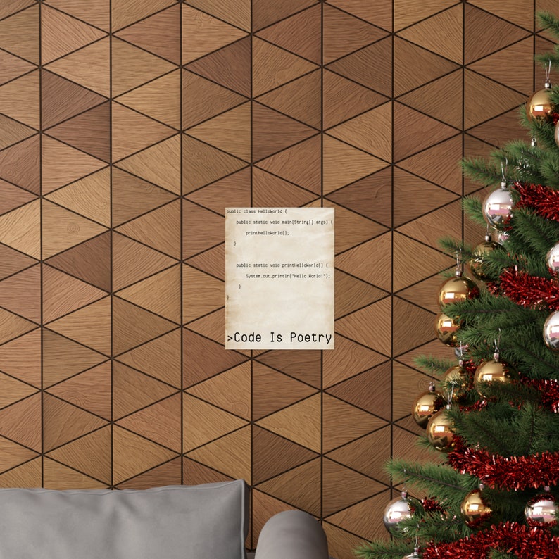 Code is Poetry Vertical Poster, Java Function Hello World! image 5
