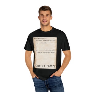 Code is Poetry T-shirt, Java Hello World! Tee