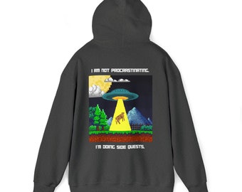 Side Quests Gamer Hoodie: Unisex Cotton-Blend Sweatshirt