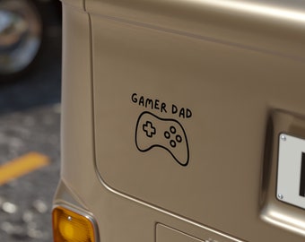 Vinylsticker gamer-vader: sticker in retrostijl