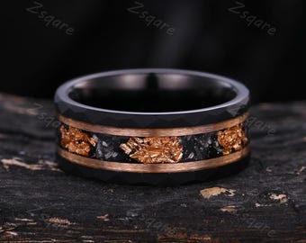 nach コッカトゥー リング　美品♡ Coffin Cut Black Onyx Couple Ring Set Vintage His and Hers