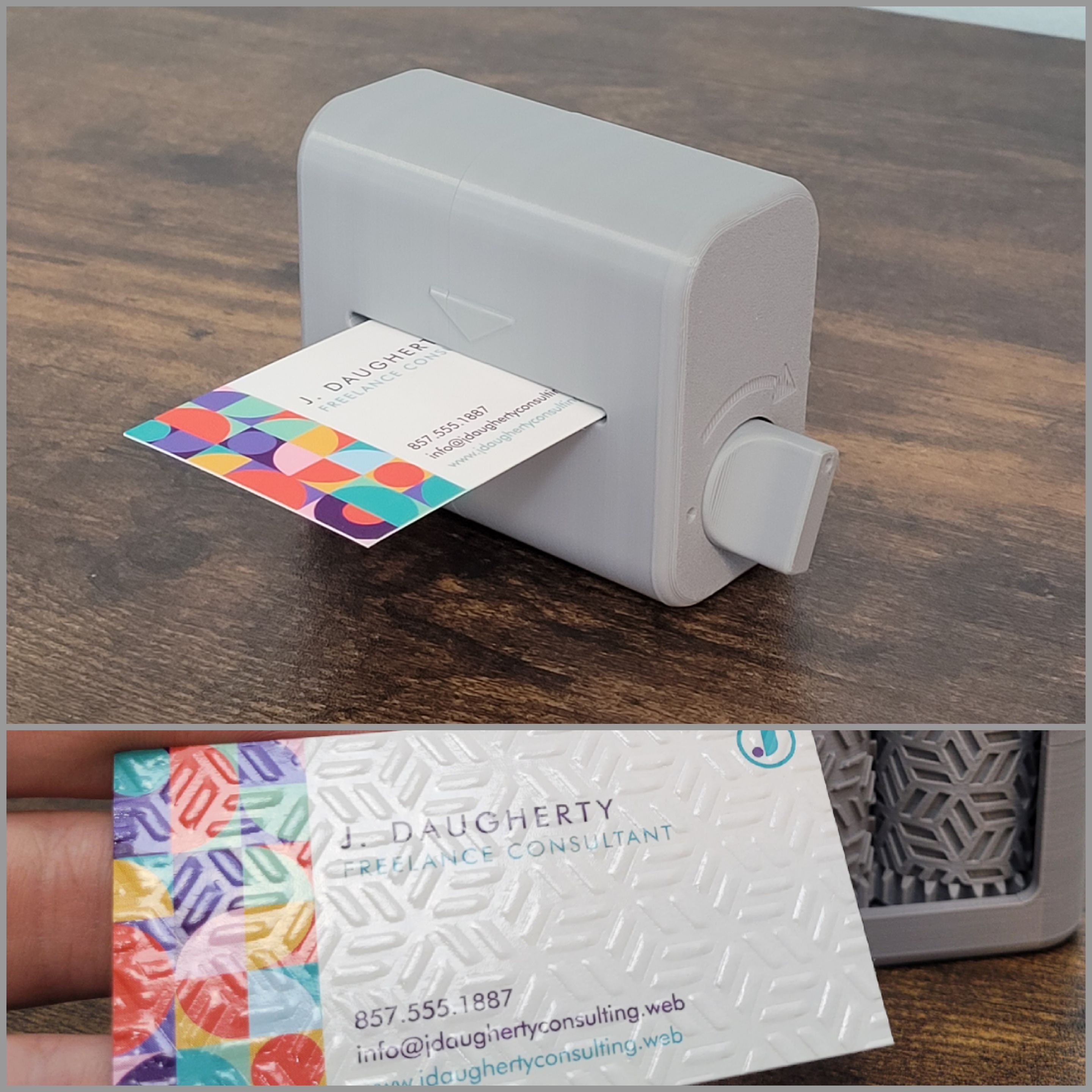 Business Card Embosser with Diverse Patterns, and Easy Operation