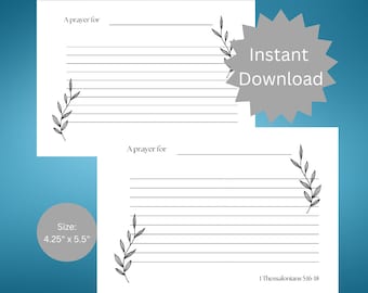 Tarjetas de oración cristianas imprimibles con versículos bíblicos y palabras de aliento (descarga digital)