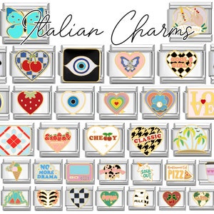 Italian Charms - NEW Italian Charm Designs, Stainless Steel Charms, Custom Make Your Bracelet, Vintage Bracelet, 9mm Links Italian Bracelet