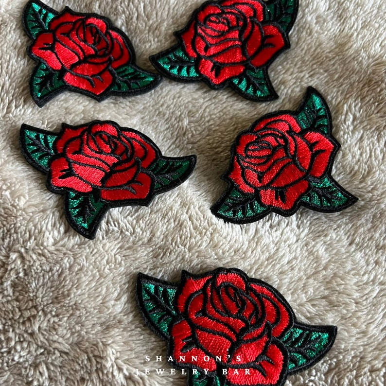 Rose Line Patch HANDMADE ROSE PATCHES - Rose Patches, Iron on Patches, Trucker Hat ...