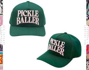 Pickle Baller Hat, Pickleball Trucker Hat, Pink Embroidery  display picture 3