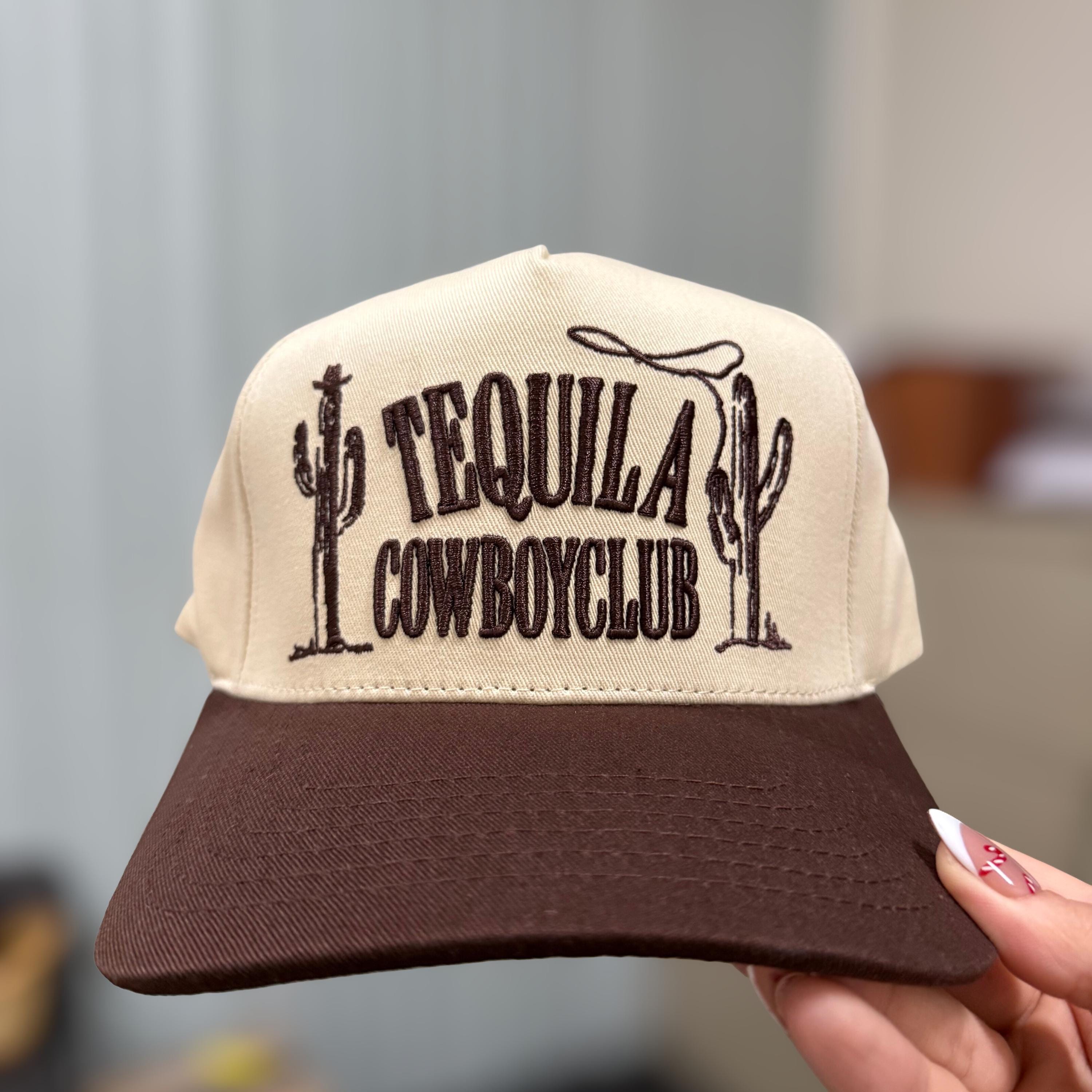 Tequila Cowboy Club tan & brown trucker Hat Tequila Cowboy Club Canvas Trucker main image 4