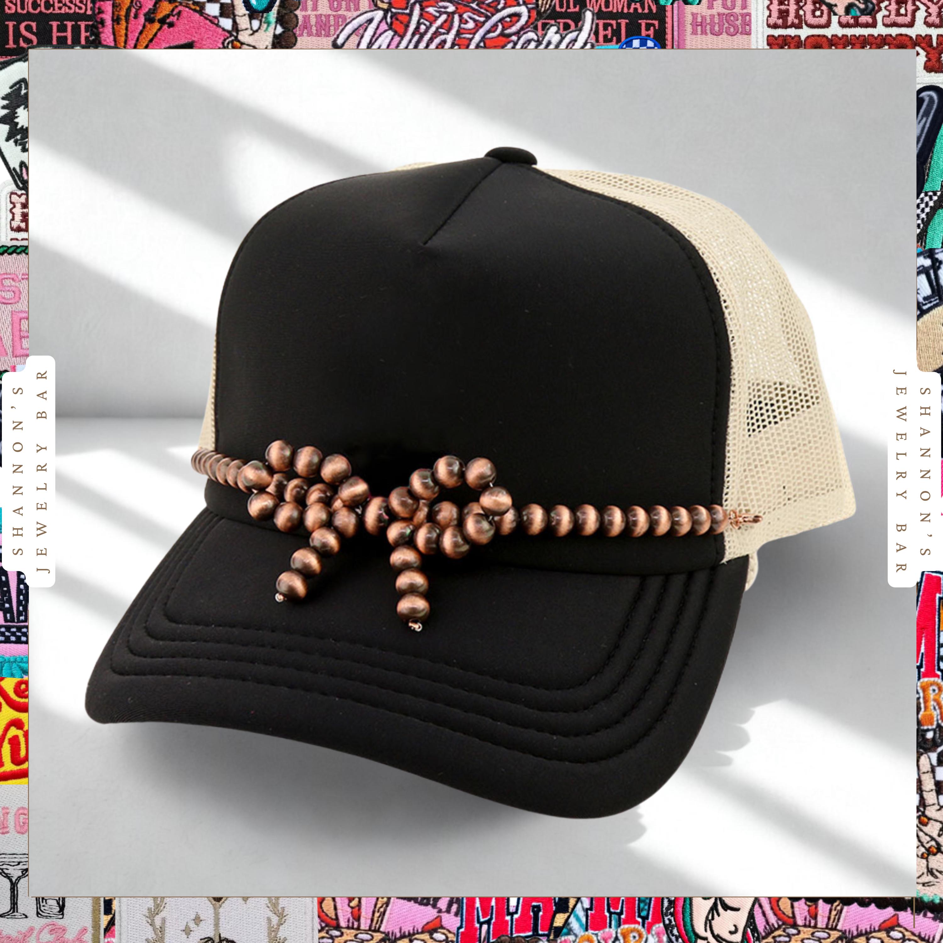 Navajo Style Pearl Bow Trucker Hat Chain, Trucker Hat Bling  display picture 1