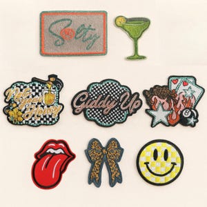 Cowgirl Iron On Patches: Western Trucker Hat, Belt Bag Decor, DIY Patch Party