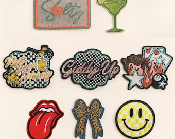 Cowgirl Iron On Patches: Western Trucker Hat, Belt Bag Decor, DIY Patch Party