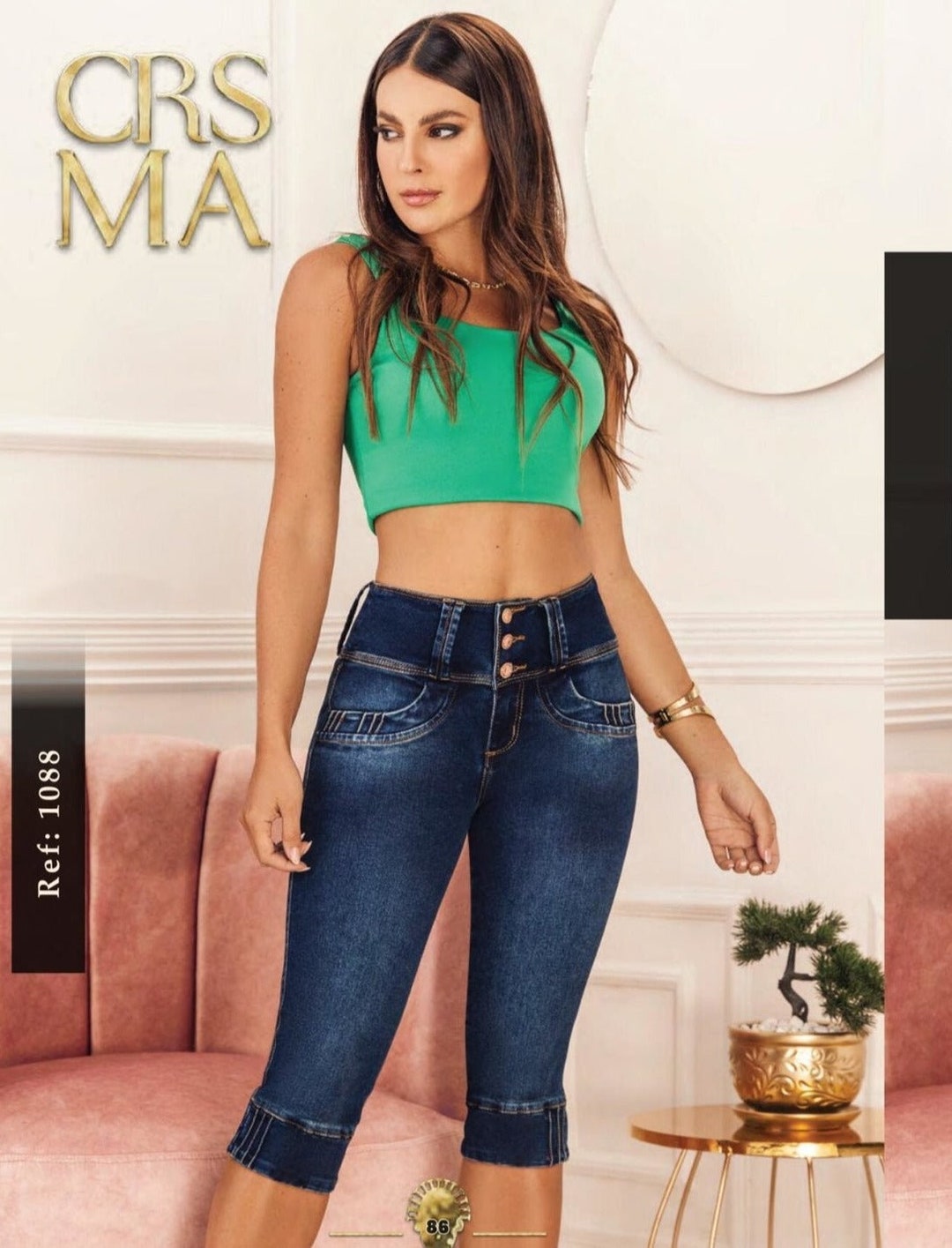 6887 100%  Authentic Colombian Push Up Capri main image 0