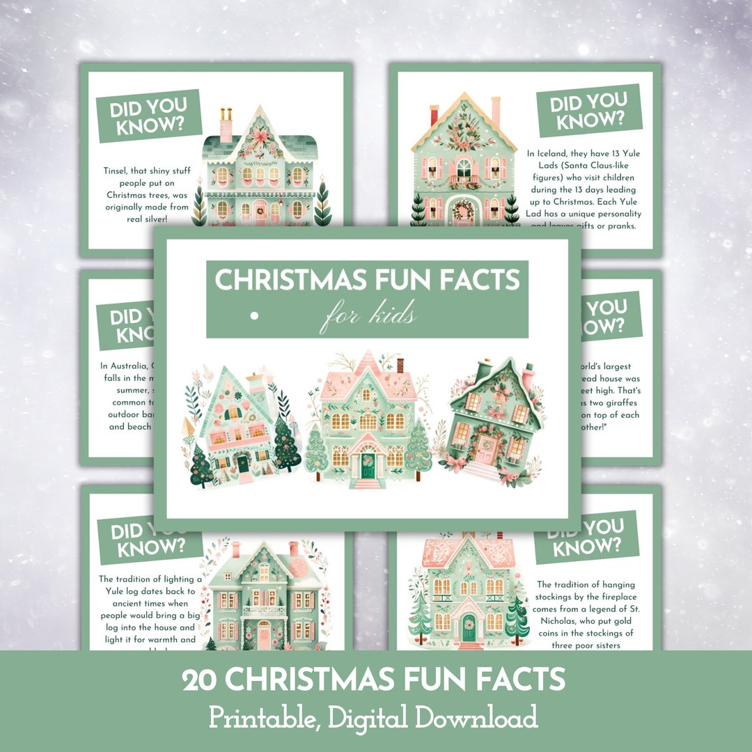 Printable Christmas Fun Facts for Kids, Christmas Activities, Printable ...