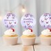 Butterflies Birthday Cupcake Toppers Template, EDITABLE Printable ...