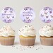 Butterflies Birthday Cupcake Toppers Template, EDITABLE Printable ...