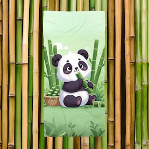 Cute Panda Beach Towel, Bath Towel for Panda Lovers, Childrens Beach Towel