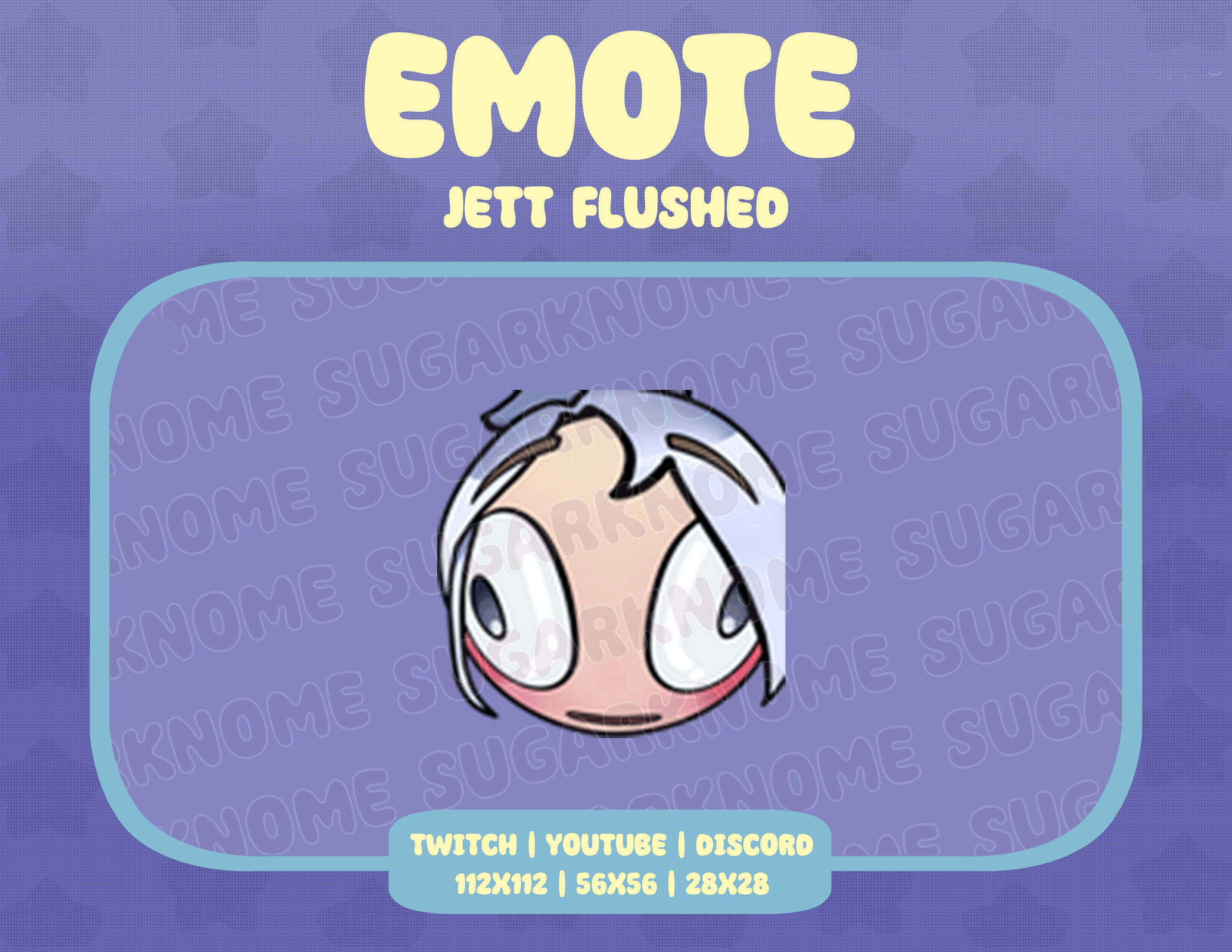 Jett Flushed VALORANT Emote for Twitch, Youtube, Discord Etsy