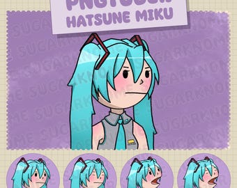 Hatsune Miku - Vocaloid PNGtuber für Twitch, Youtube, Discord