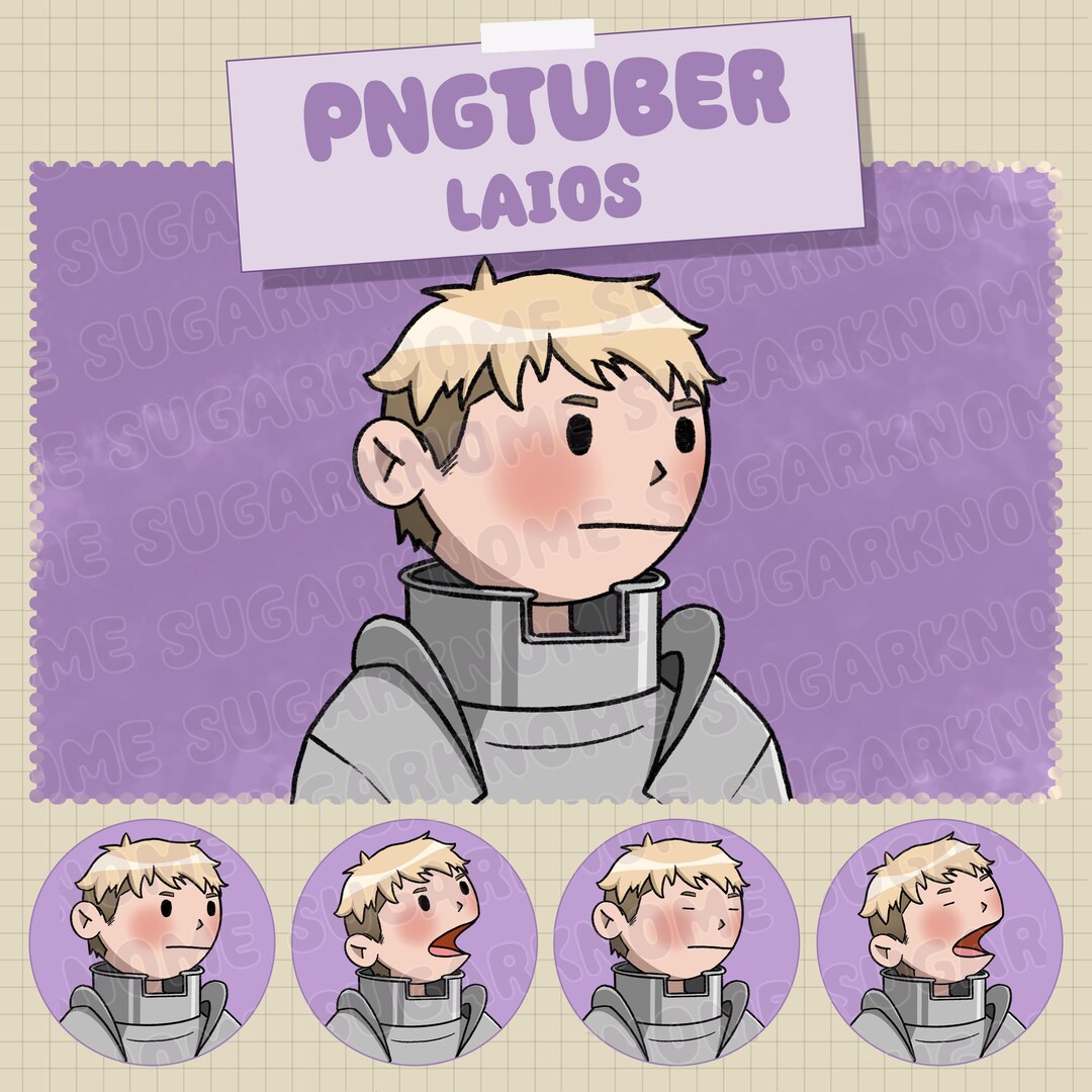 Laios Touden DELICIOUS IN DUNGEON Pngtuber for Twitch, Youtube