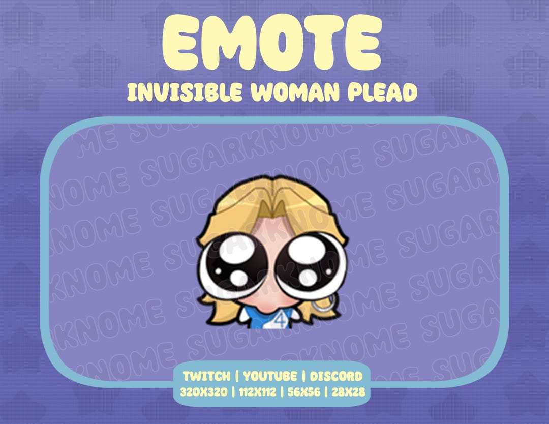 Invisible Woman Plead - MARVEL RIVALS Emote for Twitch, Youtube ...