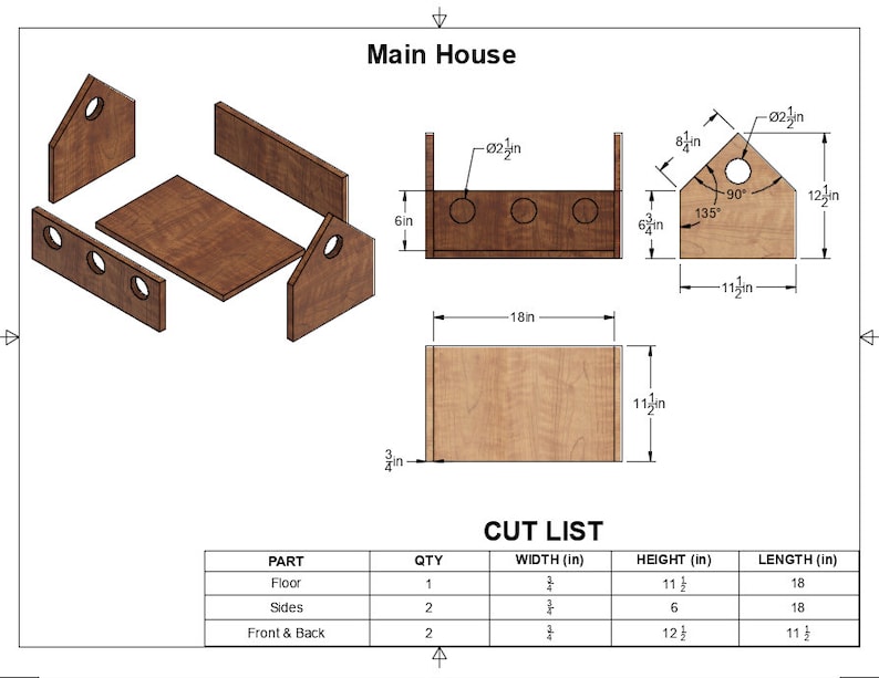 Multiple Birds Birdhouse Plans (PDF Plans Only) - Etsy