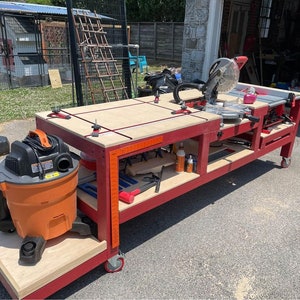 T-Track Equipped Woodworking Workbench Plans (PDF Plans)