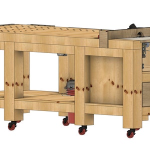 Woodworking Bench with Router Station Plans (PDF Plans)