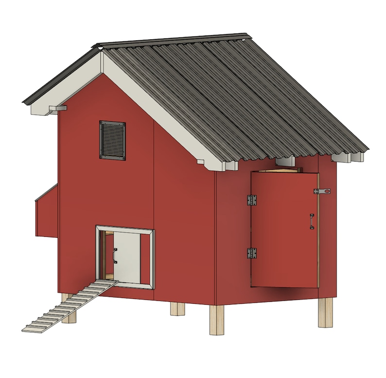 4x6 Halfway Chicken Coop Plans Etsy